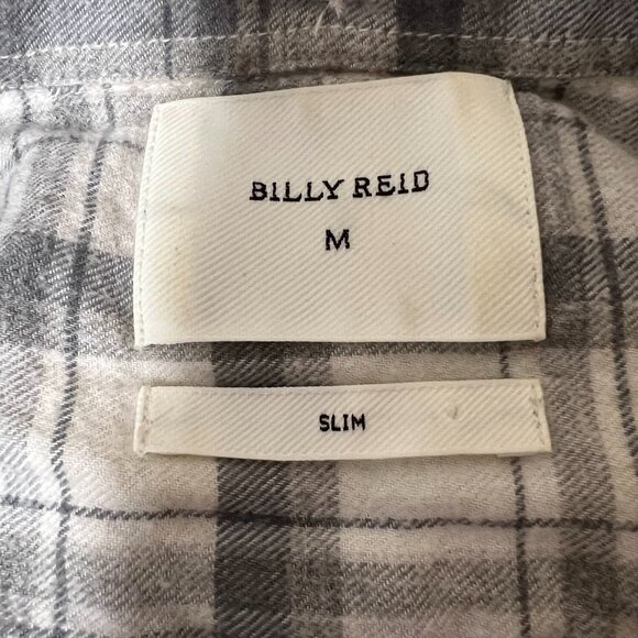 Billy Reid Gray Plaid Casual Button Down Shirt - Picture 8 of 10